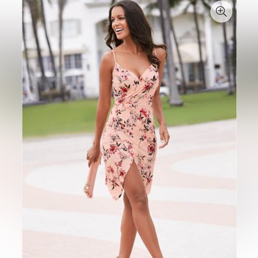 Venus floral pink dress